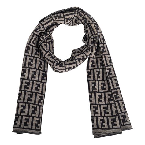 fendi ff shawl black|Fendi silk scarf price.